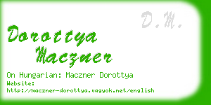 dorottya maczner business card